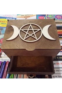 Шкатулка "Викка" двойная 4.Коричневая